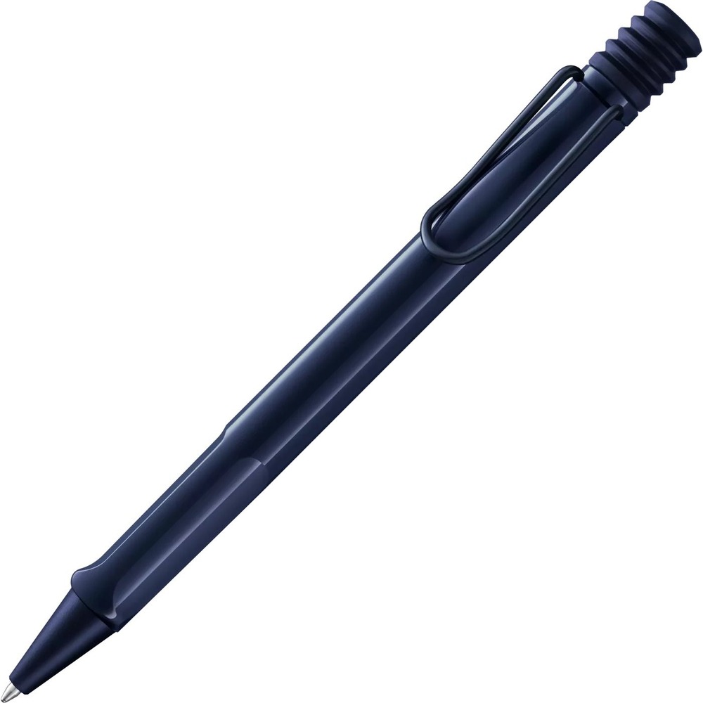 Vintage Lamy Safari Ballpoint Pen Blue w Black Clip Ergonomic Grip German Made